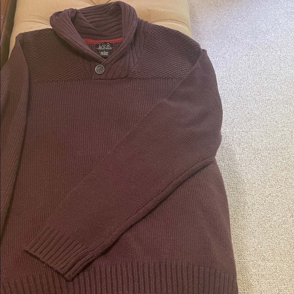 Jos. A. Bank Men's Shawl-Collar Turtleneck Sweater - Wine